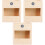 3Pièces En Bois Clair Pour 3