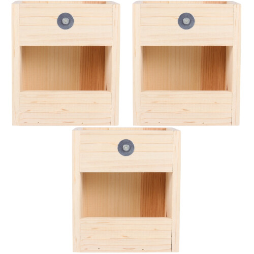 3Pièces En Bois Clair Pour 2
