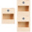 3Pièces En Bois Clair Pour 6