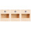 3Pièces En Bois Clair Pour 4