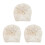 3Pièces Turbans Bébé Beige Polyester Décor Floral 5