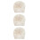 3Pièces Turbans Bébé Beige Polyester Décor Floral 7