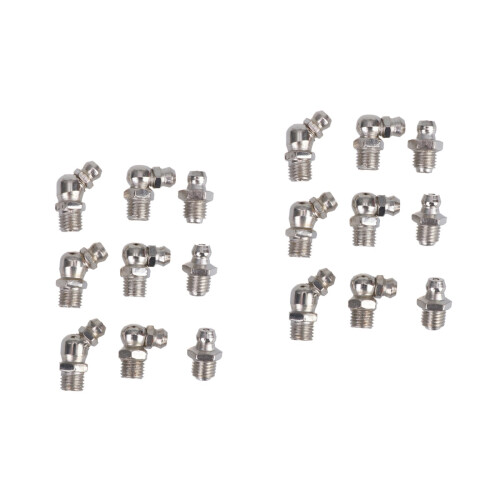 90Pièces Kit De Raccords Graisse En Argenté Pour Usage Mécanique 2