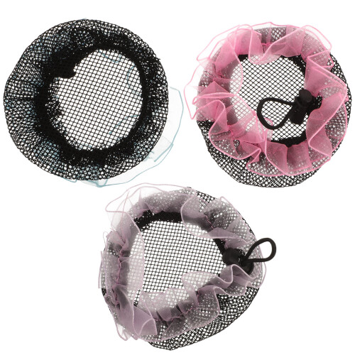 4Ensembles Accessoires Ballet Pour Filles Filets Chignon Multicolores