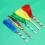 10Pièces Pompons Cheer Multicolores PVC Pour Événements 6