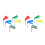 10Pièces Pompons Cheer Multicolores PVC Pour Événements 7