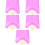 5Pièces Éventails En Soie Rose Faits Main Pour Danse Décoration 6