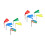 10Pièces Pompons Cheer Multicolores PVC Pour Événements 8