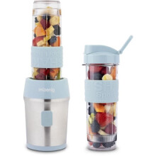Mini blender - H.KOENIG - SMOO16 - 300 W - 570 mL - Pastel blue - 2 included bottles - BPA-free