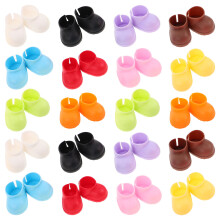 80Paires Mini Chaussures Accessoires Légères En Plastique Pour Poupées