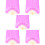 5Pièces Éventails En Soie Rose Faits Main Pour Danse Décoration 7