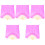 5Pièces Éventails En Soie Rose Faits Main Pour Danse Décoration 3