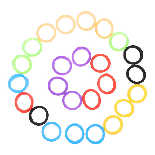 100Pièces Étiquettes Clés Silicone Colorées Protection 2