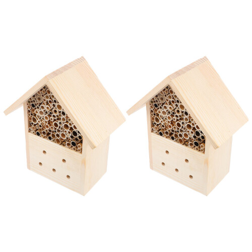 4Pièces En Bois Khaki Suspendue Pour Insectes