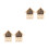 4Pièces En Bois Khaki Suspendue Pour Insectes 4