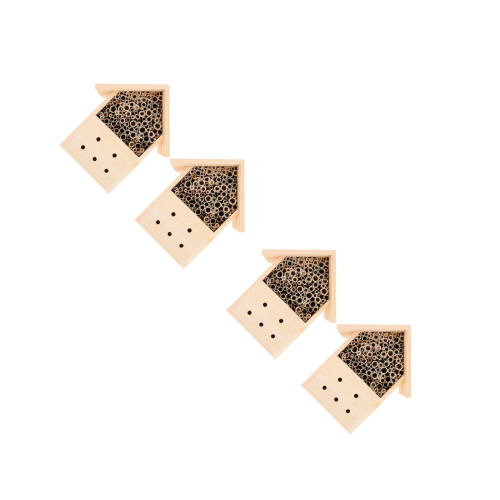 4Pièces En Bois Khaki Suspendue Pour Insectes 2