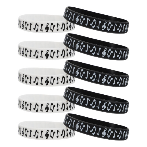 40Pièces Bracelet Cadeau Festival Silicone Notes 1