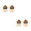 4Pièces En Bois Khaki Suspendue Pour Insectes 7