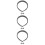 3Pièces Collier De Fixation Flexible Échappement Argenté 10