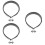 3Pièces Collier De Fixation Flexible Échappement Argenté 9
