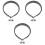 3Pièces Collier De Fixation Flexible Échappement Argenté 5