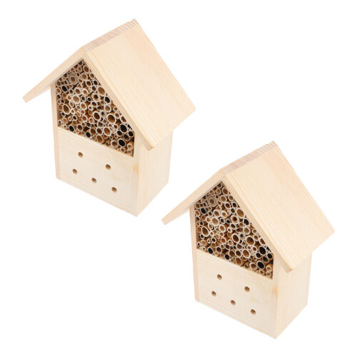 4Pièces En Bois Khaki Suspendue Pour Insectes 1