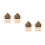 4Pièces En Bois Khaki Suspendue Pour Insectes 6