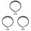 3Pièces Collier De Fixation Flexible Échappement Argenté 4