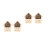 4Pièces En Bois Khaki Suspendue Pour Insectes 5