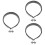 3Pièces Collier De Fixation Flexible Échappement Argenté 8