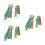 3Ensembles Traditionnelles Bambou Bois Colorées Portables 5