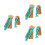 3Ensembles Traditionnelles Bambou Bois Colorées Portables 7