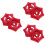 6Pcs Red Iron Spigot Handle Durable Valve Replacement Wheel 7