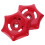 6Pcs Red Iron Spigot Handle Durable Valve Replacement Wheel 2