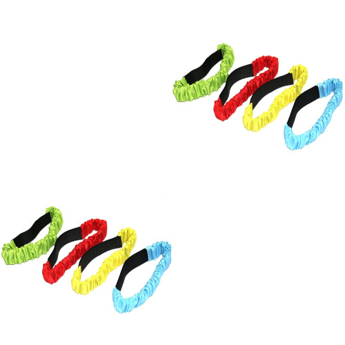 16Pièces Bandes Élastiques De Course À 3 Pieds Multicolores Pour Jeux 2