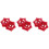6Pcs Red Iron Spigot Handle Durable Valve Replacement Wheel 5