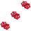 6Pcs Red Iron Spigot Handle Durable Valve Replacement Wheel 6