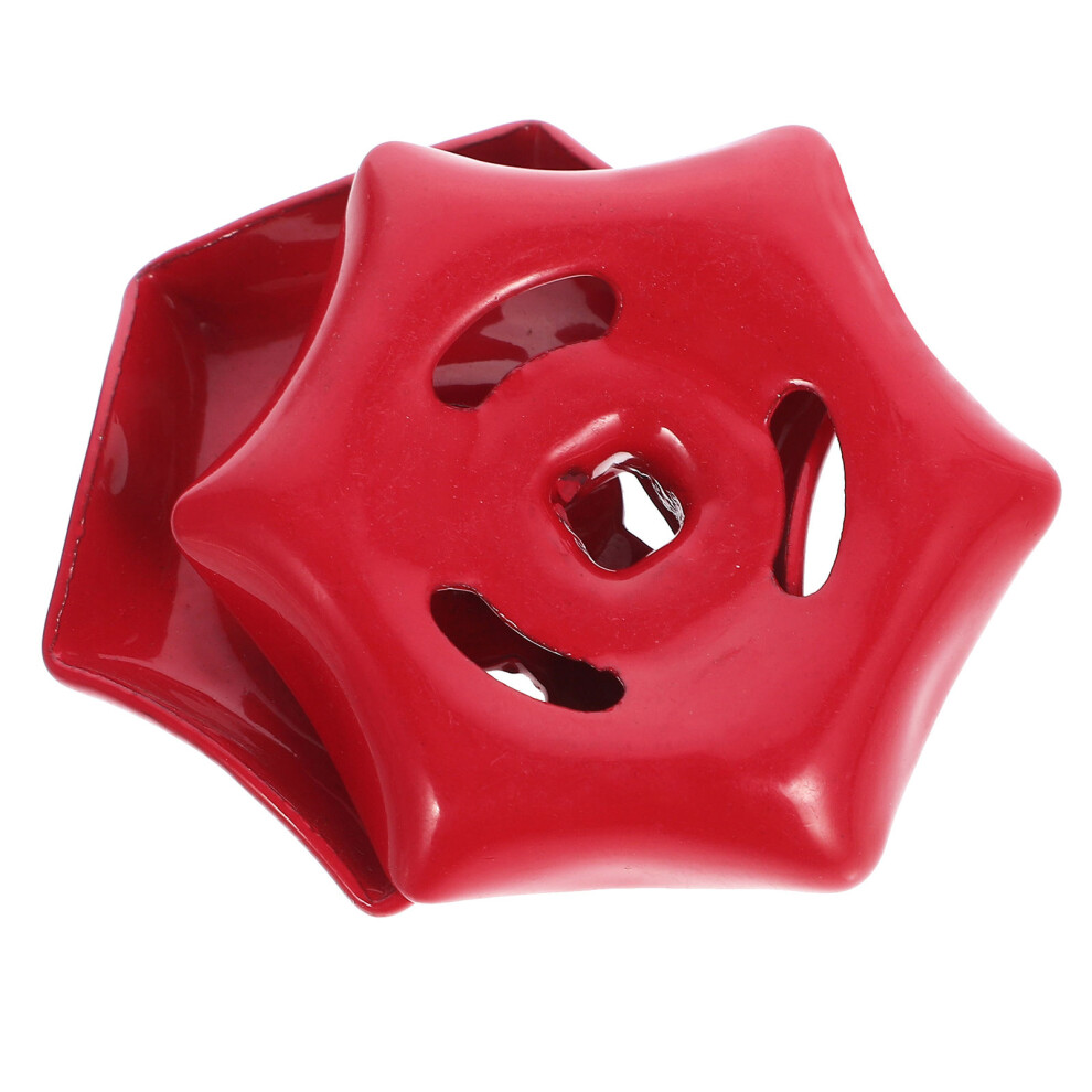 6Pcs Red Iron Spigot Handle Durable Valve Replacement Wheel 3272744683154