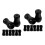 16Pcs Vertical Blind Pull Cord Knobs Black PVC Replacement Cord Ends 5
