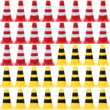 160Pcs Plastic Mini Traffic Cone Models Assorted Toy Set