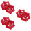 6Pcs Red Iron Spigot Handle Durable Valve Replacement Wheel 8