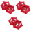 6Pcs Red Iron Spigot Handle Durable Valve Replacement Wheel 4