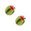 2Sets Multi Color Kids Metal Fruit Forks with Ceramic Jar for Home Use 4
