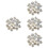 4Pcs White Amethyst Crystal Ornament for Desktop Decoration 4