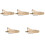 5Pcs Wear-Resistant Guitar Straps Adjustable Yellow Belts 5