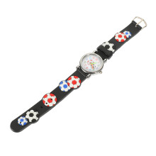3Pcs Kids Soccer Ball Watch Black Cartoon Durable Sports Timepiece