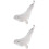 2Pcs Grey Plastic Simulation Whale Model Realistic Marine Animal Decor 6