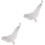 2Pcs Grey Plastic Simulation Whale Model Realistic Marine Animal Decor 4
