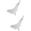 2Pcs Grey Plastic Simulation Whale Model Realistic Marine Animal Decor 8