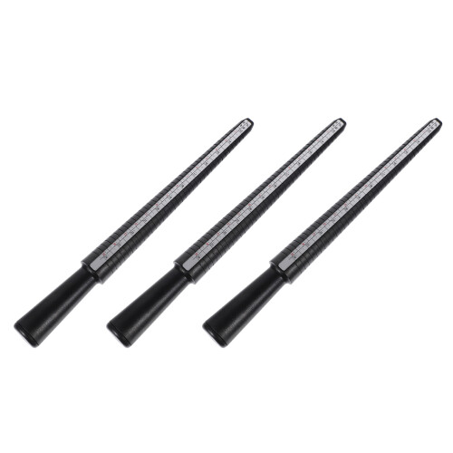 9Pcs Portable Black Ring Measuring Rod Plastic Finger Sizer Tool